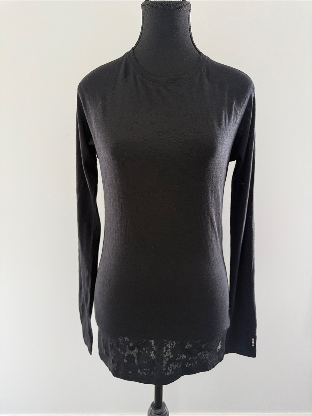 Smartwool Black Long-Sleeve Crew Top with 150 Merino